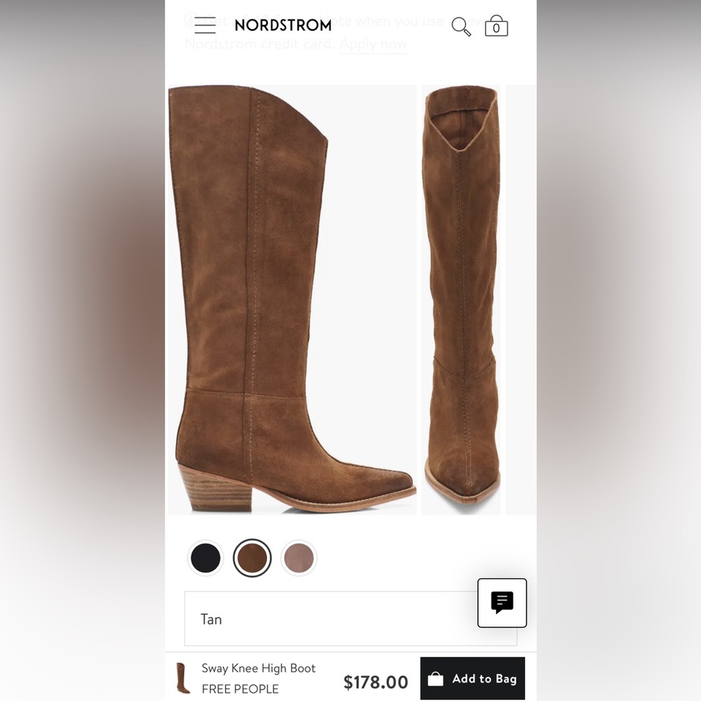 Free People Sway Low Slouch Boot in Tan 37